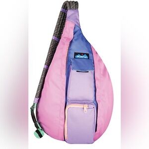 Kavu Pink and Purple Rope Sling Bag
